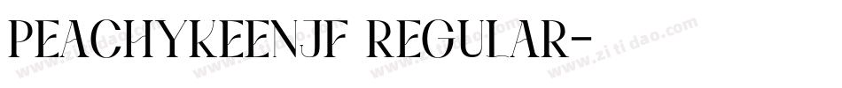 PeachyKeenJF Regular字体转换